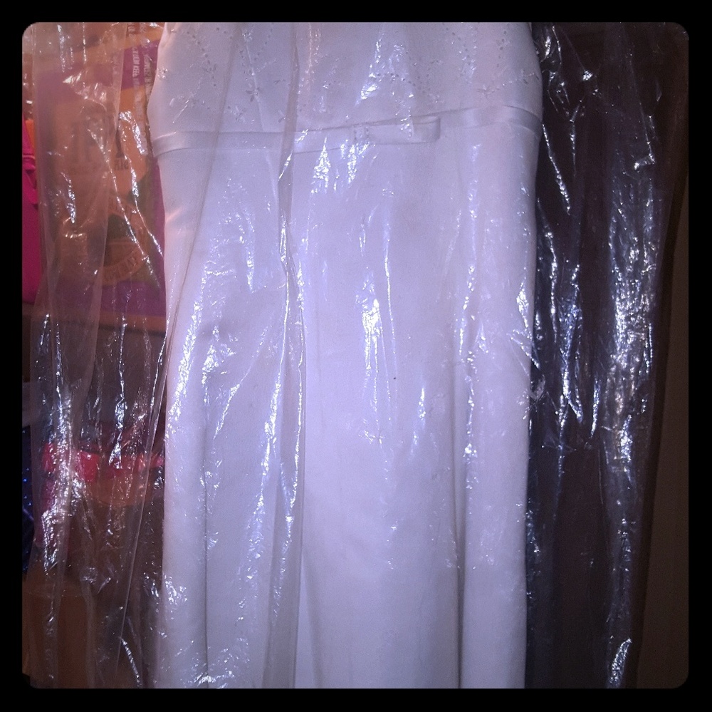 Lilacs and Pearls white flower girl dress